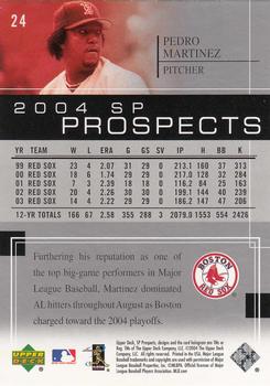 2004 SP Prospects #24 Pedro Martinez Back