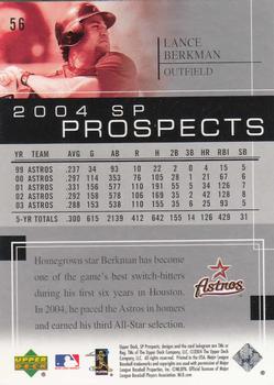 2004 SP Prospects #56 Lance Berkman Back