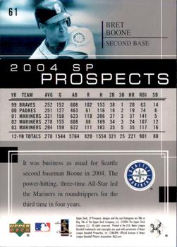 2004 SP Prospects #61 Bret Boone Back