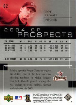 2004 SP Prospects #62 Roy Oswalt Back