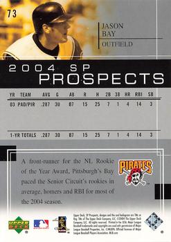 2004 SP Prospects #73 Jason Bay Back