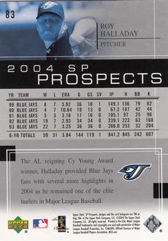 2004 SP Prospects #83 Roy Halladay Back