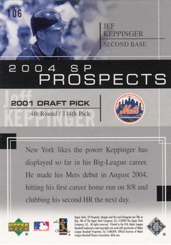 2004 SP Prospects #106 Jeff Keppinger Back