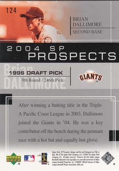 2004 SP Prospects #124 Brian Dallimore Back