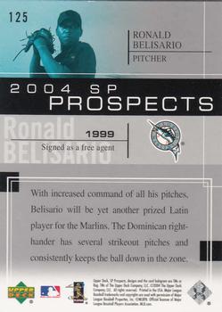 2004 SP Prospects #125 Ronald Belisario Back