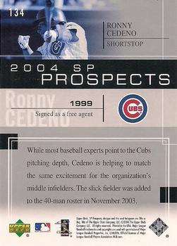 2004 SP Prospects #134 Ronny Cedeno Back