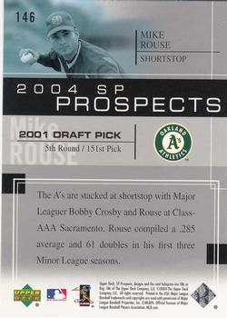 2004 SP Prospects #146 Mike Rouse Back