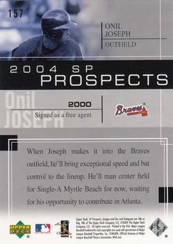 2004 SP Prospects #157 Onil Joseph Back