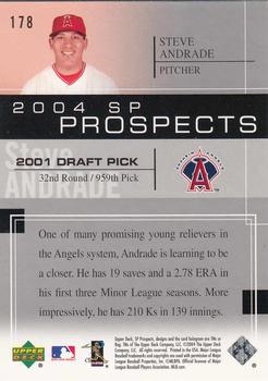 2004 SP Prospects #178 Steve Andrade Back