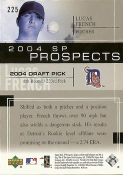 2004 SP Prospects #225 Luke French Back