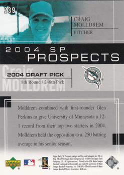 2004 SP Prospects #239 Craig Molldrem Back