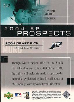 2004 SP Prospects #242 Joseph Muro Back
