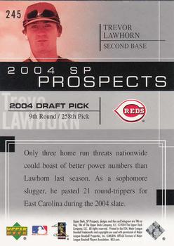 2004 SP Prospects #245 Trevor Lawhorn Back