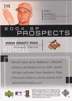 2004 SP Prospects #246 Joey Howell Back