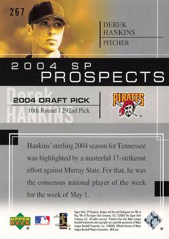 2004 SP Prospects #267 Derek Hankins Back