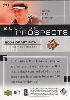 2004 SP Prospects #275 Kevin Hart Back