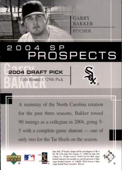 2004 SP Prospects #281 Garry Bakker Back