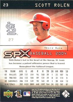 2004 SPx #23 Scott Rolen Back