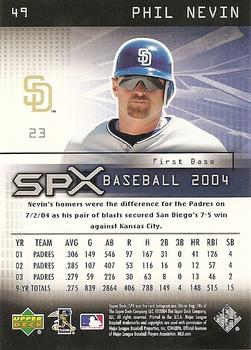 2004 SPx #49 Phil Nevin Back