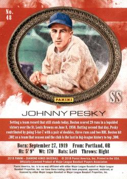 2018 Panini Diamond Kings - Artist's Proof Gold #48 Johnny Pesky Back