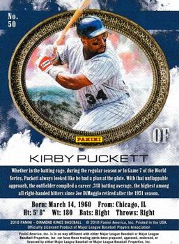 2018 Panini Diamond Kings - Artist's Proof Gold #50 Kirby Puckett Back