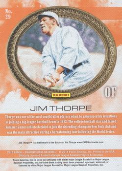 2018 Panini Diamond Kings - Artist's Proof Red #29 Jim Thorpe Back