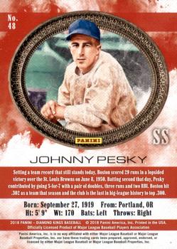 2018 Panini Diamond Kings - Artist's Proof Red #48 Johnny Pesky Back