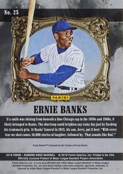 2018 Panini Diamond Kings - Framed Blue #25 Ernie Banks Back