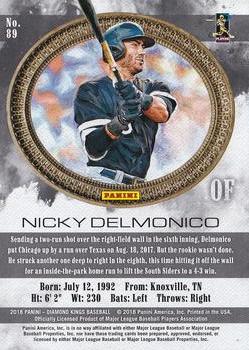 2018 Panini Diamond Kings - Framed Blue #89 Nicky Delmonico Back