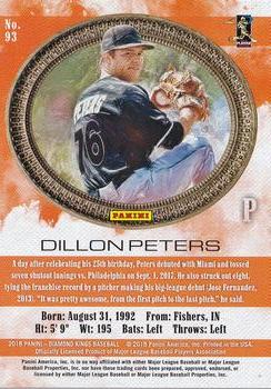 2018 Panini Diamond Kings - Framed Blue #93 Dillon Peters Back