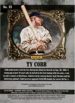 2018 Panini Diamond Kings - Framed Gray #35 Ty Cobb Back