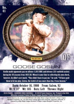 2018 Panini Diamond Kings - Framed Gray #41 Goose Goslin Back
