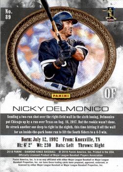 2018 Panini Diamond Kings - Framed Gray #89 Nicky Delmonico Back