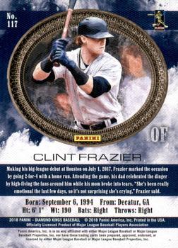 2018 Panini Diamond Kings - Framed Gray #117 Clint Frazier Back