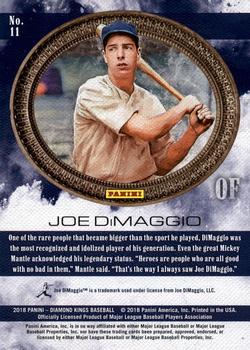 2018 Panini Diamond Kings - Framed Red #11 Joe DiMaggio Back