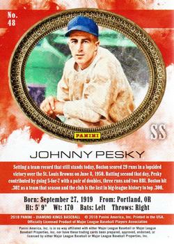 2018 Panini Diamond Kings - Framed Red #48 Johnny Pesky Back