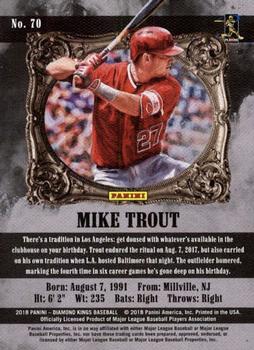 2018 Panini Diamond Kings - Framed Red #70 Mike Trout Back