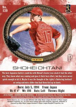 2018 Panini Diamond Kings - Framed Red #139 Shohei Ohtani Back