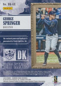 2018 Panini Diamond Kings - Bat Kings #BK-GE George Springer Back
