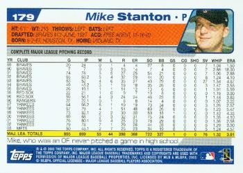 2004 Topps #179 Mike Stanton Back