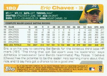 2004 Topps #180 Eric Chavez Back