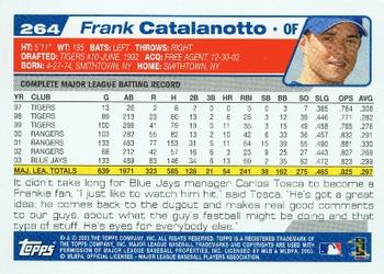 2004 Topps #264 Frank Catalanotto Back