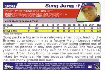 2004 Topps #308 Sung Jung Back
