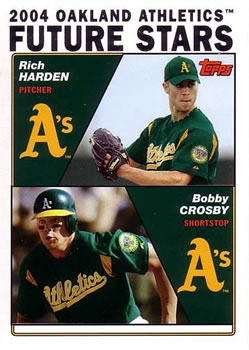 2004 Topps #329 2004 Oakland Athletics Future Stars (Rich Harden / Bobby Crosby) Front