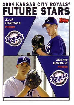 2004 Topps #330 2004 Kansas City Royals Future Stars (Zack Greinke / Jimmy Gobble) Front