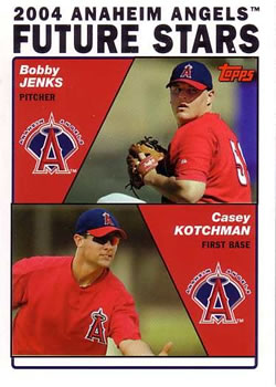 2004 Topps #331 2004 Anaheim Angels Future Stars (Bobby Jenks / Casey Kotchman) Front