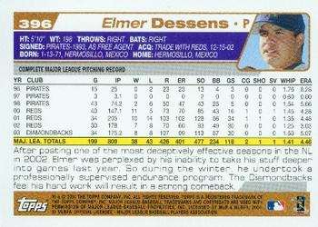 2004 Topps #396 Elmer Dessens Back