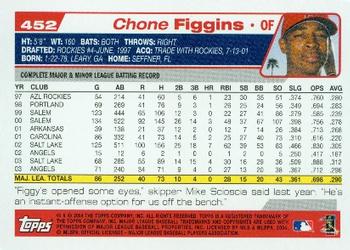 2004 Topps #452 Chone Figgins Back