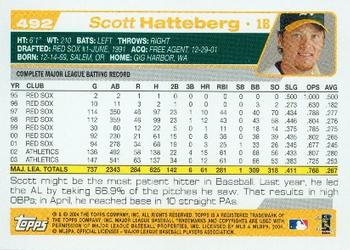 2004 Topps #492 Scott Hatteberg Back