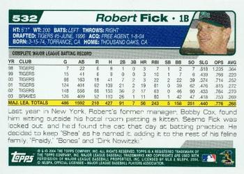 2004 Topps #532 Robert Fick Back